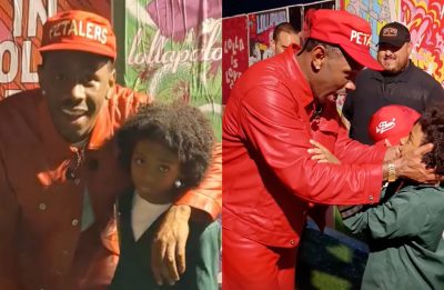 Imagem de notícia sobre Tyler, The Creator encontra com minifã vestido do disco “CHROMAKOPIA”